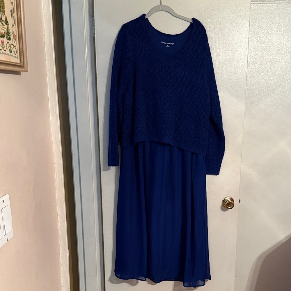 Soft Surroundings Royal Blue Dress